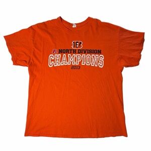 Cincinnati Bengals NFL 2013 North Division Champs Men’s Orange XL T-Shirt